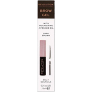 Makeup Revolution Brow Gel - Dark Brown 6ml image
