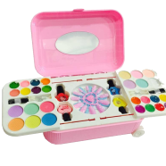 Makeup and Nail Art Toy Set for Girls Hello Kitty and Frozen Toy Trolley System Real Makeup Safe and Non toxic -117764686
