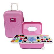 Makeup and Nail Art Toy Set for Girls Hello Kitty and Frozen Toy Trolley System Real Makeup Safe and Non toxic-pink icon