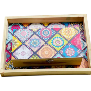 Mandela Tray Plus Tea Box, Combo Set. image