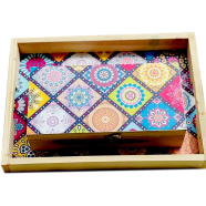 Mandela Tray Plus Tea Box, Combo Set. image