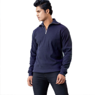 Manfare Half Zipper Old Money Sweater Premium Rib Fabrics image