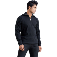 Manfare Half Zipper Old Money Sweater Premium Rib Fabrics image