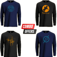 Manfare Premium Casual Random 4 Pcs Long Sleeve T-Shirt For Men image