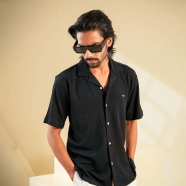 Manfare Premium Cuban Collar Half Shirt for Men image