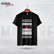 Manfare Premium Graphics T Shirt Black Color For Men image