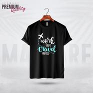 Manfare Premium Graphics T Shirt Black Color For Men image