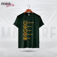 Manfare Premium Graphics T Shirt Bottle Green Color For Men image