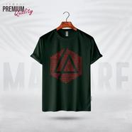 Manfare Premium Graphics T Shirt Bottle Green Color For Men image