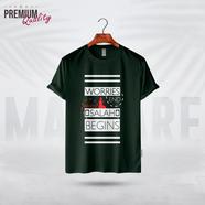 Manfare Premium Graphics T Shirt Bottle Green Color For Men image
