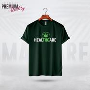 Manfare Premium Graphics T Shirt Bottle Green Color For Men image