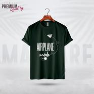 Manfare Premium Graphics T Shirt Bottle Green Color For Men image