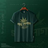 Manfare Premium Graphics T Shirt Bottle Green Color For Men image