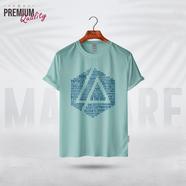 Manfare Premium Graphics T Shirt Mist Grey Color For Men image