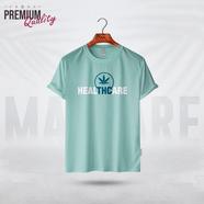 Manfare Premium Graphics T Shirt Mist Grey Color For Men image