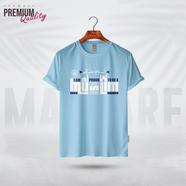 Manfare Premium Graphics T Shirt Turquoise Color For Men image