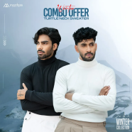 Manfare Premium Rib Fabrics Turtle Neck Sweater For Men Multicolor 2Pcs Combo Offer - MF-620-C icon
