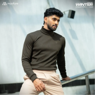 Manfare Premium Rib Fabrics Turtle Neck Sweater For Men 1Pcs image