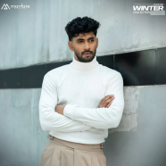 Manfare Premium Rib Fabrics Turtle Neck Sweater For Men 1Pcs image