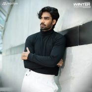 Manfare Premium Rib Fabrics Turtle Neck Sweater For Men 1Pcs - MF-616 icon