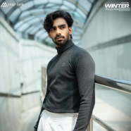 Manfare Premium Rib Fabrics Turtle Neck Sweater For Men 1Pcs image