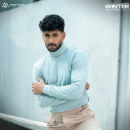 Manfare Premium Rib Fabrics Turtle Neck Sweater For Men 1Pcs image