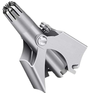 Manual Nose and Ear Hair Trimmer - Washable Stainless Steel Clipper with Brush and Travel Case image