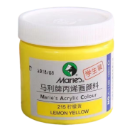 Maries Acrylic Color Paint 100ml Jar For Professional Artists Lemon Yellow