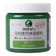 Maries Acrylic Color Paint Jar For Professional Artists Sap Green - 100ml
