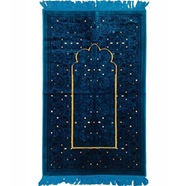 Masjid Comfort Jaynamaz for Prayer- Metallic Blue (Any design)