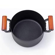 Masterchef Casserole With Lid Induction Pots Spaghetti Pot Steamer Pot Glass Lid Wooden Handle Aluminium Cooking Pot Non-Stick Coating Pan Set Suitable For All Hob Types 24 Cm image