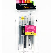 Matador i-teen Gel Pen 6Pcs - Black Ink icon
