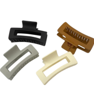 Matte Finish Big Size Rectangular Barrettes| | Jumbo Hair Claw Clips Clutchers With Geometric Shape Clips 1 Pcs Any Color image