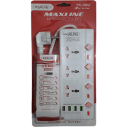 MaxLine ML-704 4 USB 7 Outlets Fast Charging Multiplug Power Strip
