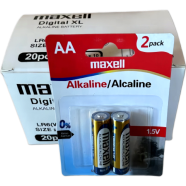 Maxell Alkaline AA Batteries: 1.5 Volt Power for Various Devices - Pack of 2 Non-Rechargeable Batteries image
