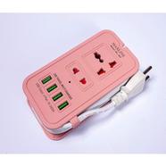Maxline ML-604 4 USB Ports 2 Sockets Travel Multi Charger And Extension Socket With 6 Feet Cable image