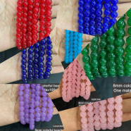 Mega Combo Offer 1 8 Lines Of 8 Colors Of 8mm Colorful Beads 800 Pcs Set icon