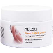 Melao Stretch Mark Cream 120gm For Pregnancy And Scar Removal Treatment With Cocoa And Shea Butter Belly Moisturizer image