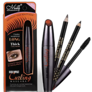 Menow Long Thick Curly Mascara With 2pcs Pencil image