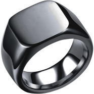 Men's Black Rock Punk Rings image