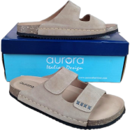 Men’s Classic Suede Cork Sandals Adjustable Buckle Comfort Footbed Slippers image