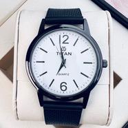 Men's Fashionable Quartz Analog Watch – White Design with Rubber Strap image