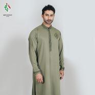 Men’s Gorgeous Royal Olive Essence Panjabi Set image