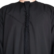 Men's Luxury Emirati Kandura Thobe - Black image