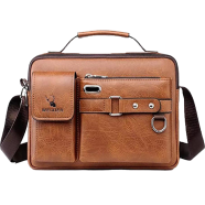 Men's Pu Leather Shoulder Bag (Brown Shape) image