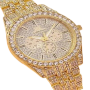 Men's Womens Round Silver White Gold Radium Dial Wrist Watch Band Luxury image