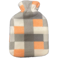 Meown 2 Liter Hot Water Bottle, Leak-Proof with Super Soft Fleece Cover - Comfort Hot Water Bag for Your Body - for Pain Relief, Cramps, image