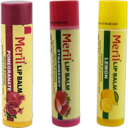 Meril Lip Balm Lemon Strawberry Pomegranate 4.8gm image