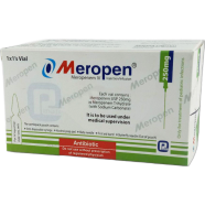 Meropen 250 mg/vial IV Injection 250 mg vial image