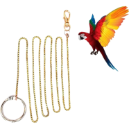 Metal Bird Foot Chain Harness and Leash Golden for All Bird image